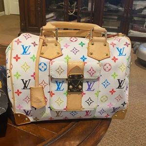 Leather colorful bag